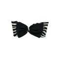 Pom Bow  Hair Bow - Zebra w/Black